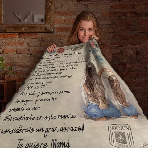 Manta para mi querida hija - Grande (1,5x2 metros)