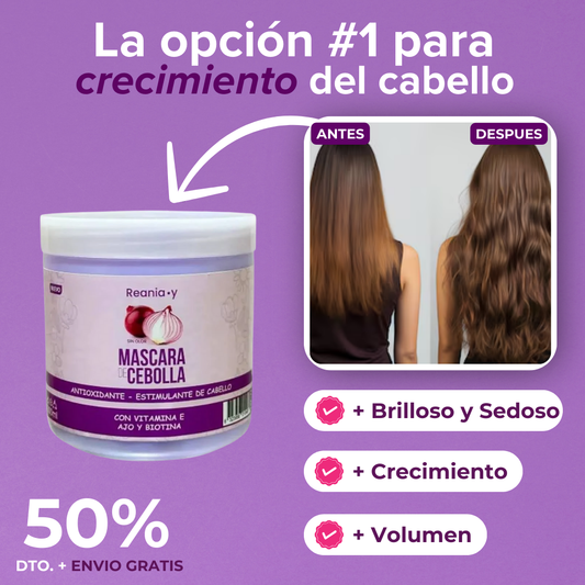 Tratamiento capilar de cebolla roja sin olor - Bioestimulante Natural