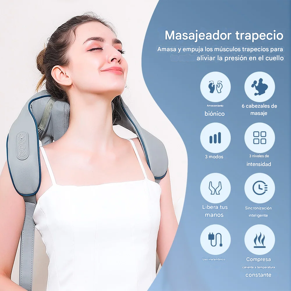 Masajeador Inalámbrico - Adiós al dolor de cuello y espalda